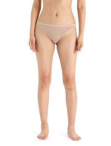 Praline Icebreaker Merino Siren Thong Women's Underwear | AU 1703EBCX